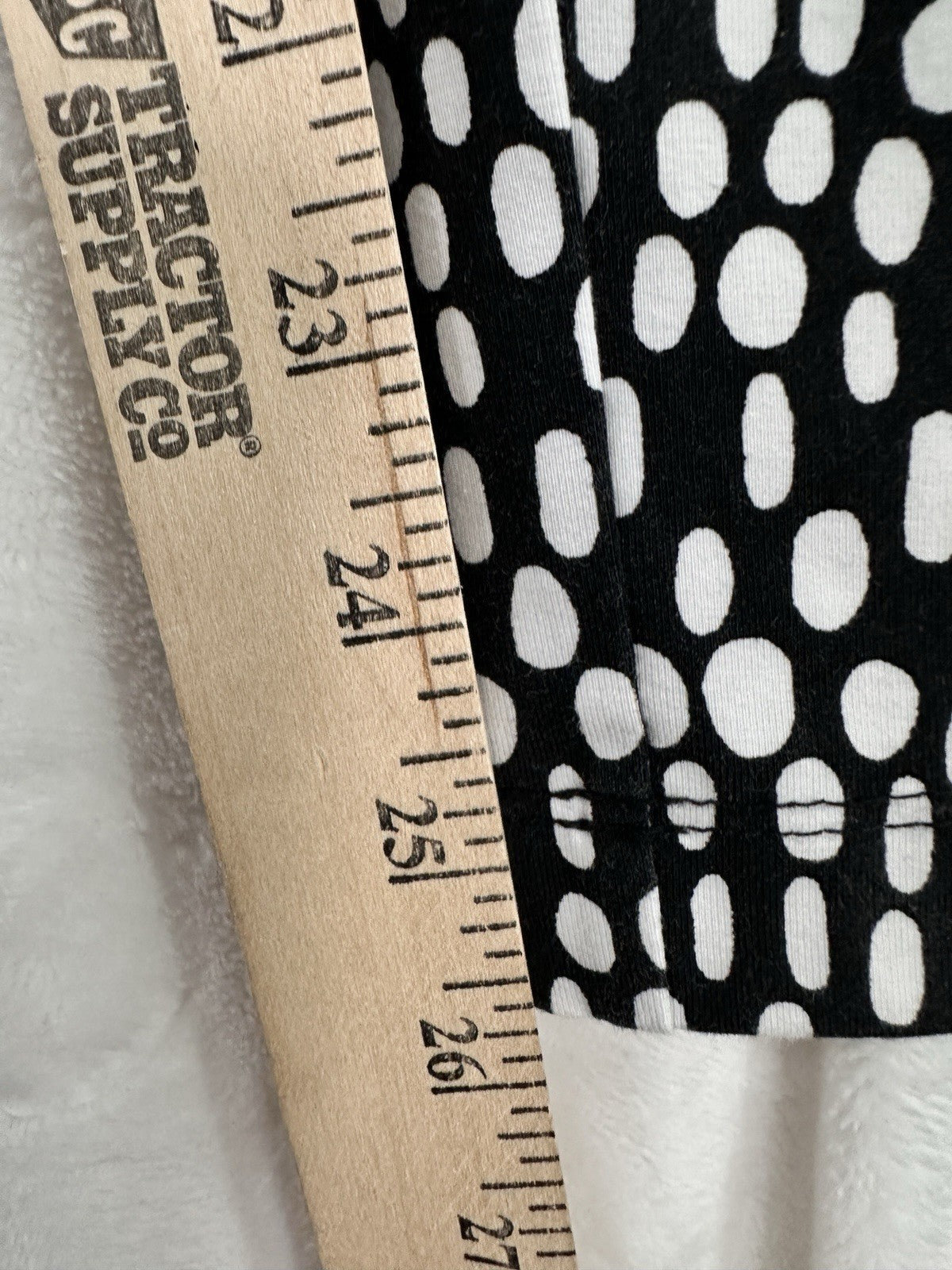 Chicos Zenergy Size 1 Leggings Medium Black White Polka Dots Pull On Pants