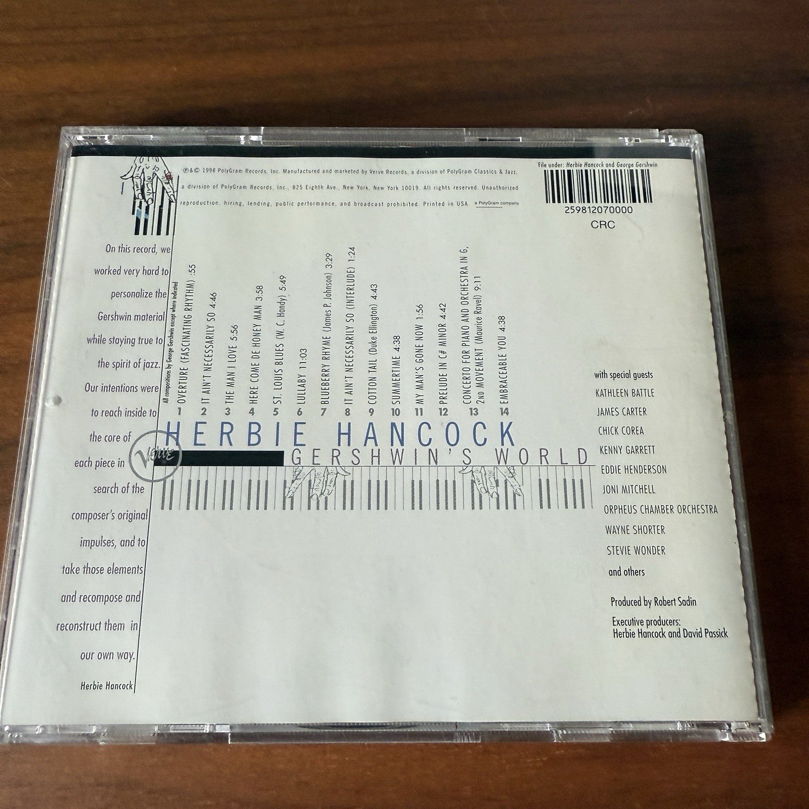 Gershwin's World by Herbie Hancock (CD, Oct-1998, Verve)