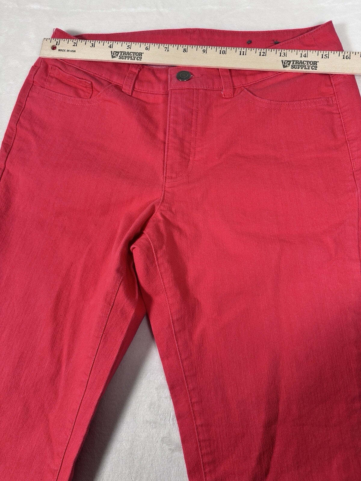 Christopher And Banks Signature Slimming Jeans Size 6 Coral Pink Skinny Denim
