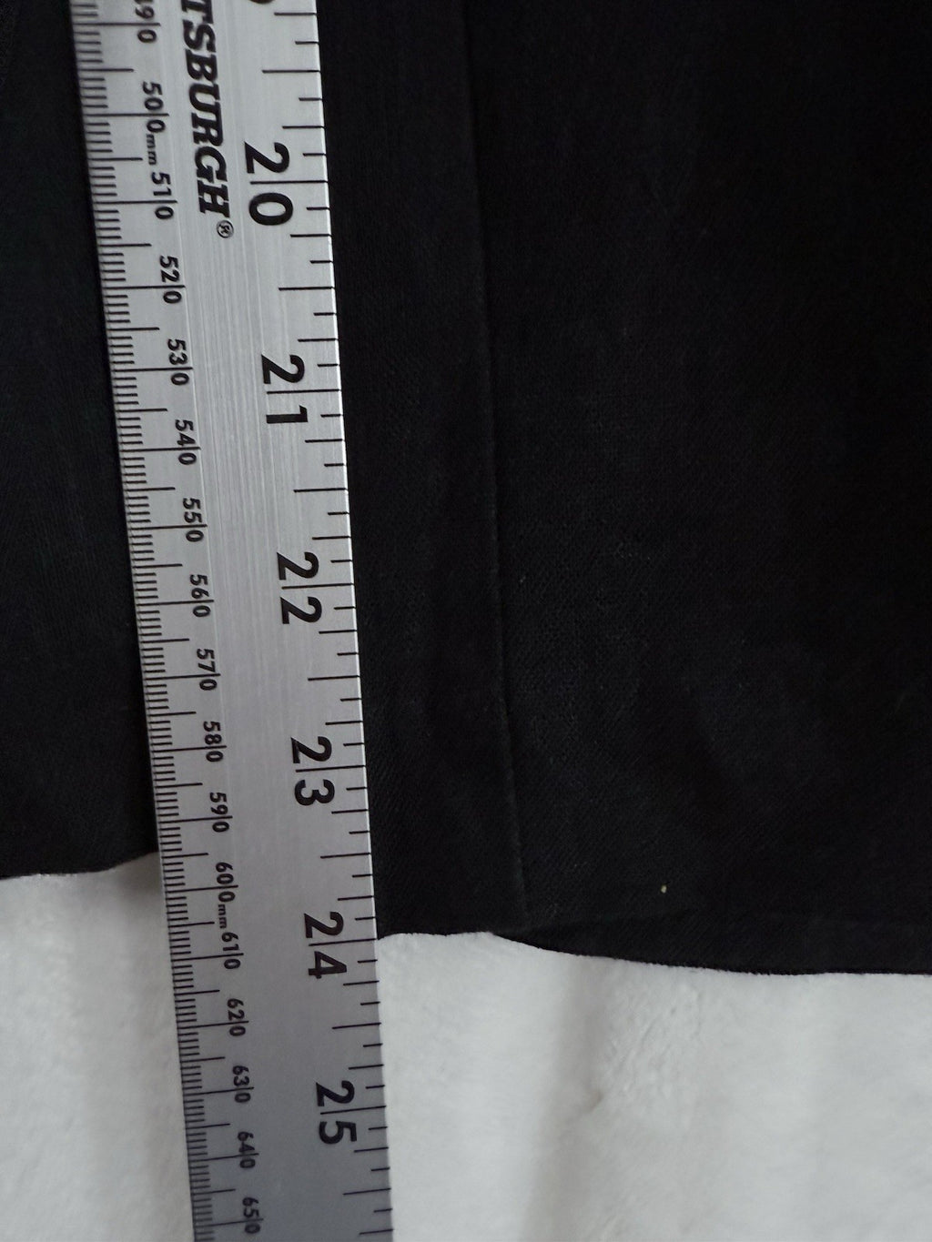 Chadwick’s Of Boston Size 10 Black Linen Blend Wide Leg Crop Pants Womens Lined