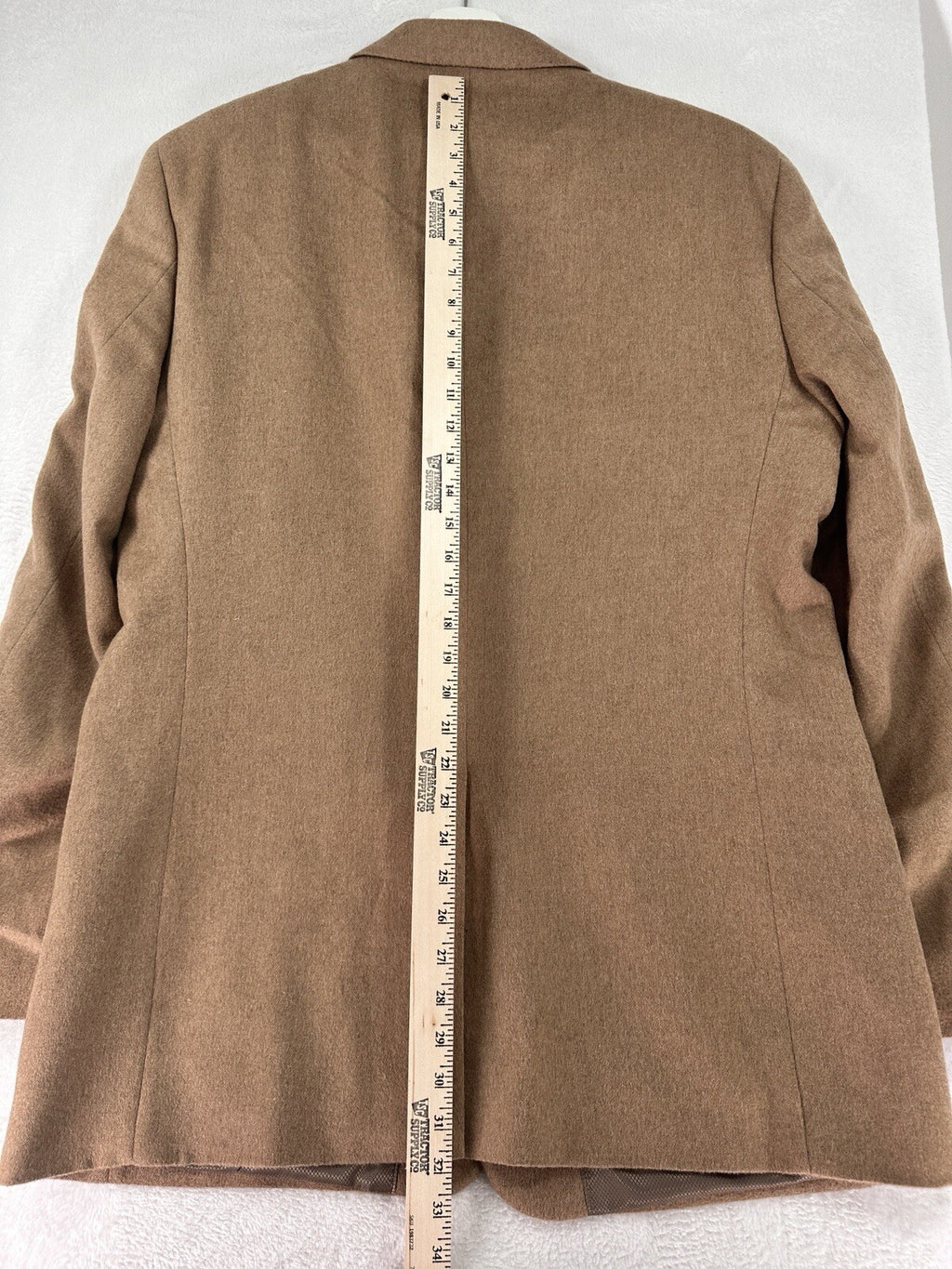 Adolfo 100% Camel Hair Blazer 46L Long Mens Suit Jacket Single Breasted 2 Button