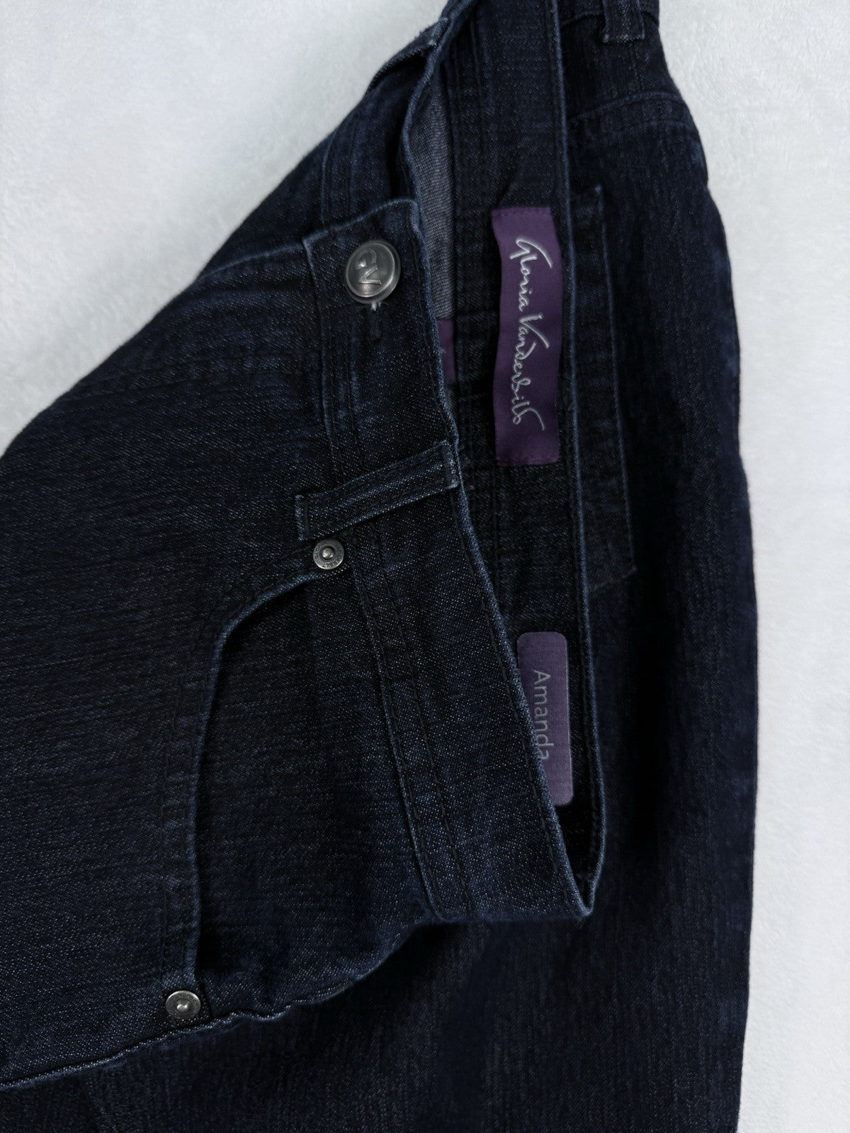 Gloria Vanderbilt Amanda Jeans 6 Average Dark Blue Womens