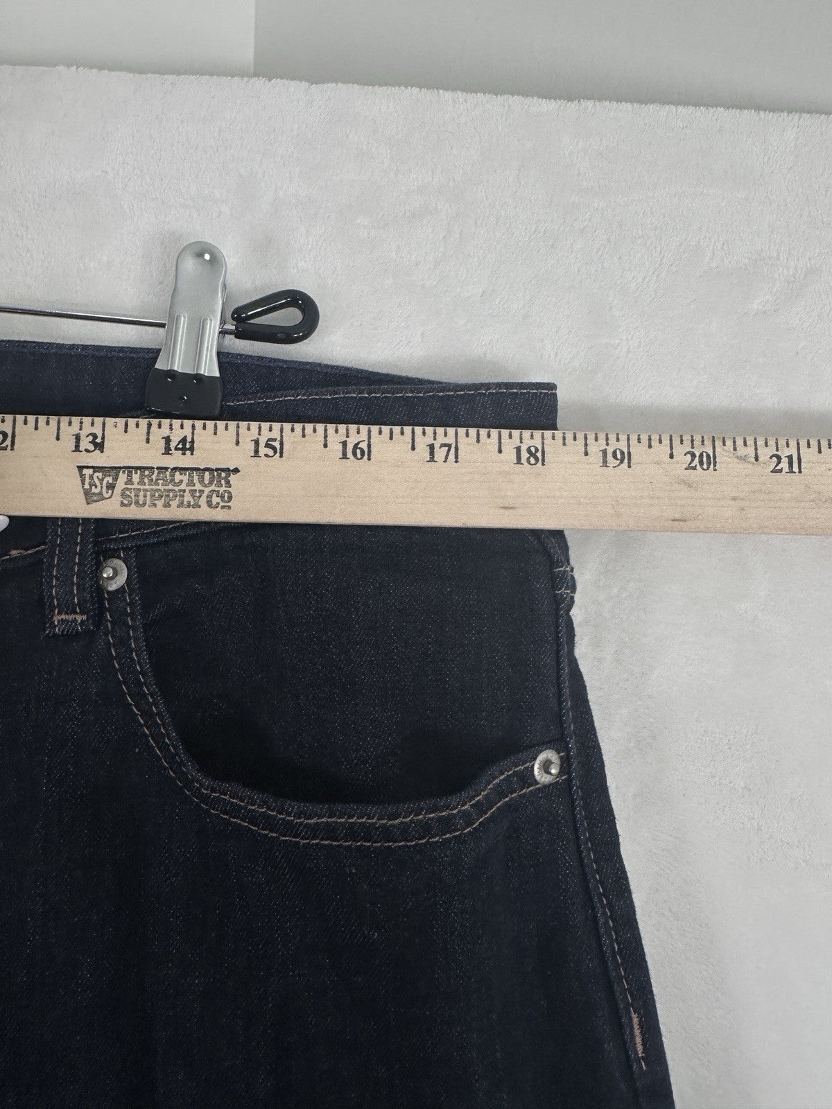 HM Jeans Womens Wide Leg Cropped Size 14 Dark Blue High Waist Regular Fit H&M