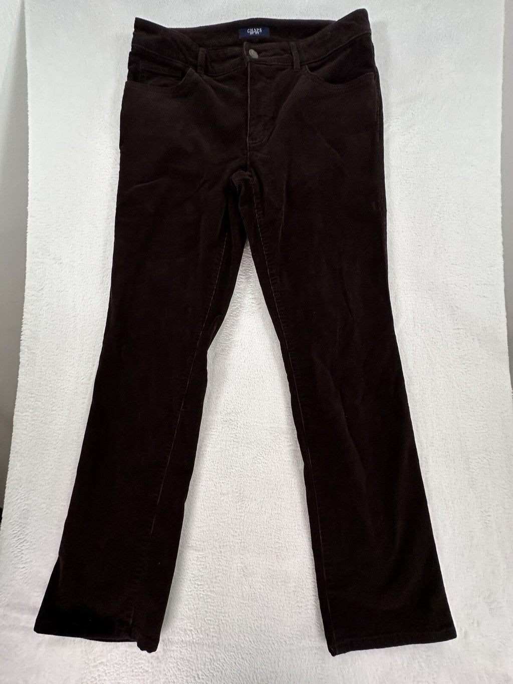 Chaps Ralph Lauren Size 6 Corduroy Pants Brown 5 Pocket Straight Leg Womens