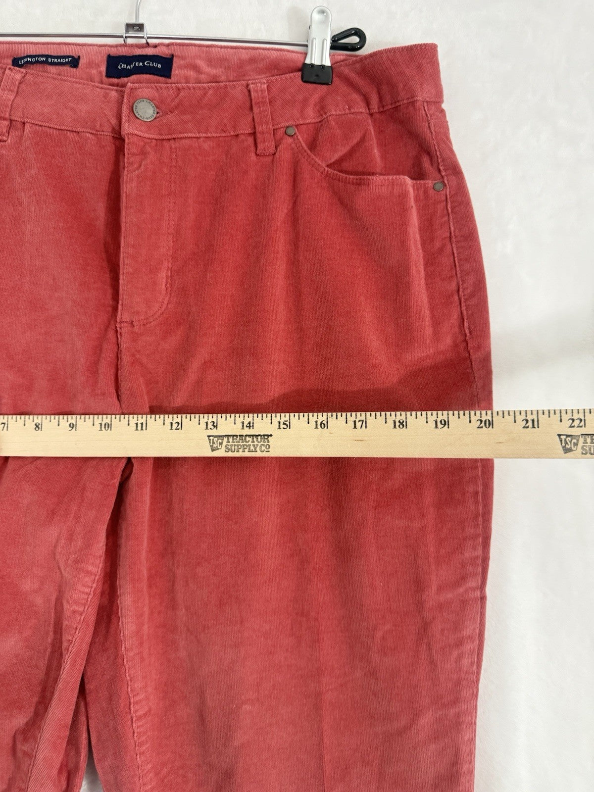 Charter Club 16 Lexington Straight Corduroy Pants Pink 5 Pocket Womens