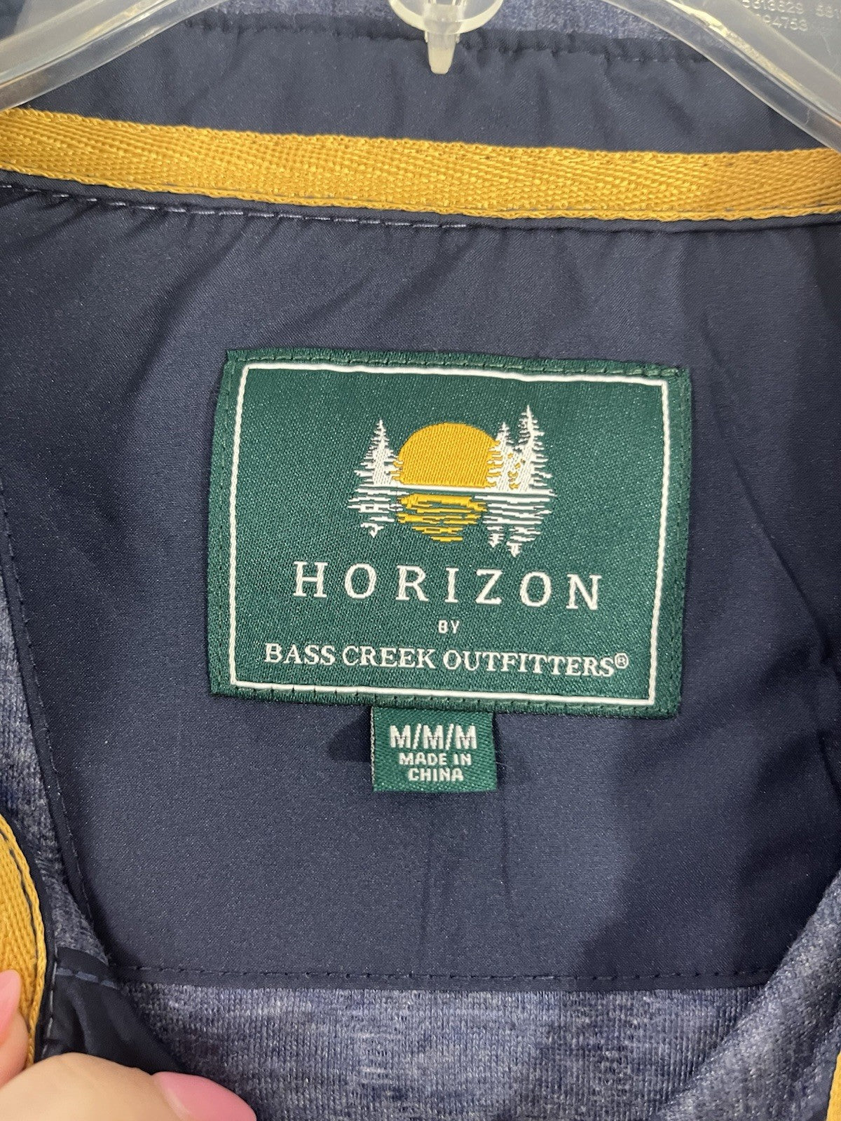 Horizon Outfitters Men’s Medium Shirt Quilted Knit Long Sleeve Blue Snap Front