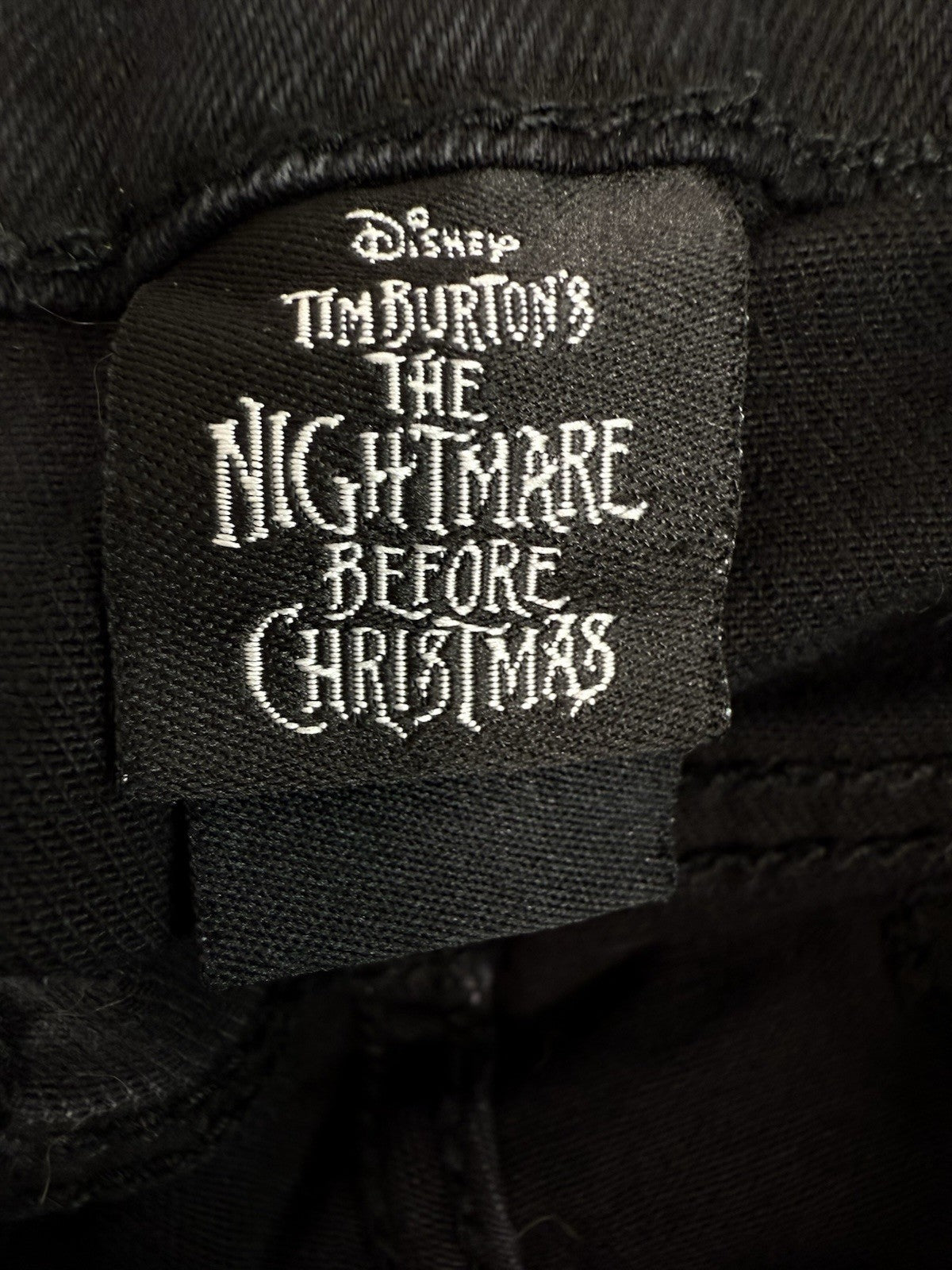 Hot Topic Nightmare Before Christmas Jeans 17 Jack Head Back Patch Black