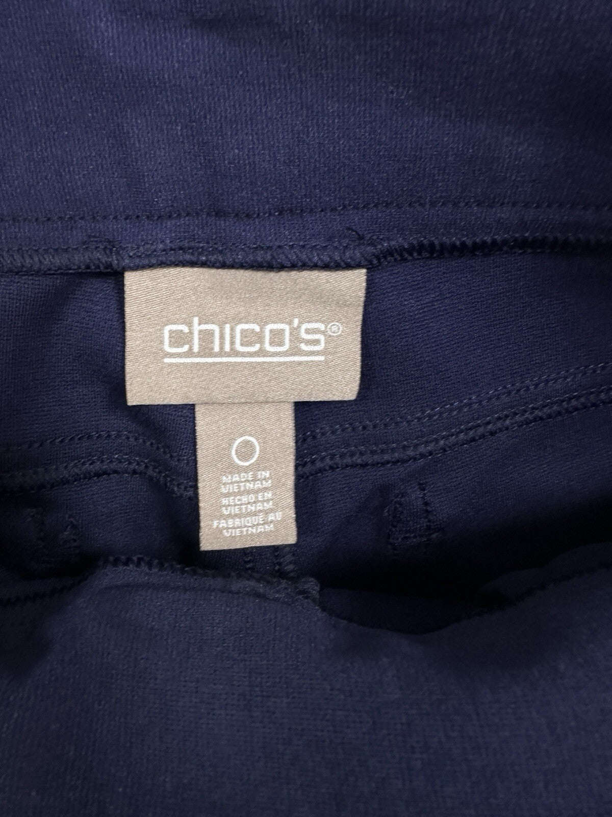 Chicos 5 Pocket Ponte Pants Size 0 US 4 Navy Blue Womens
