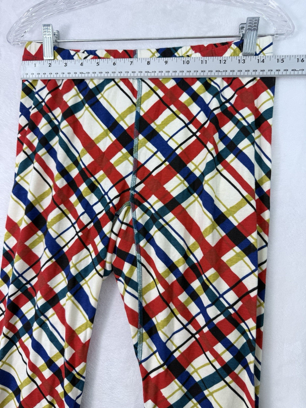Hanna Andersson Pajamas Medium Women Pajama Pants Plaid Red Green Peanuts PJ