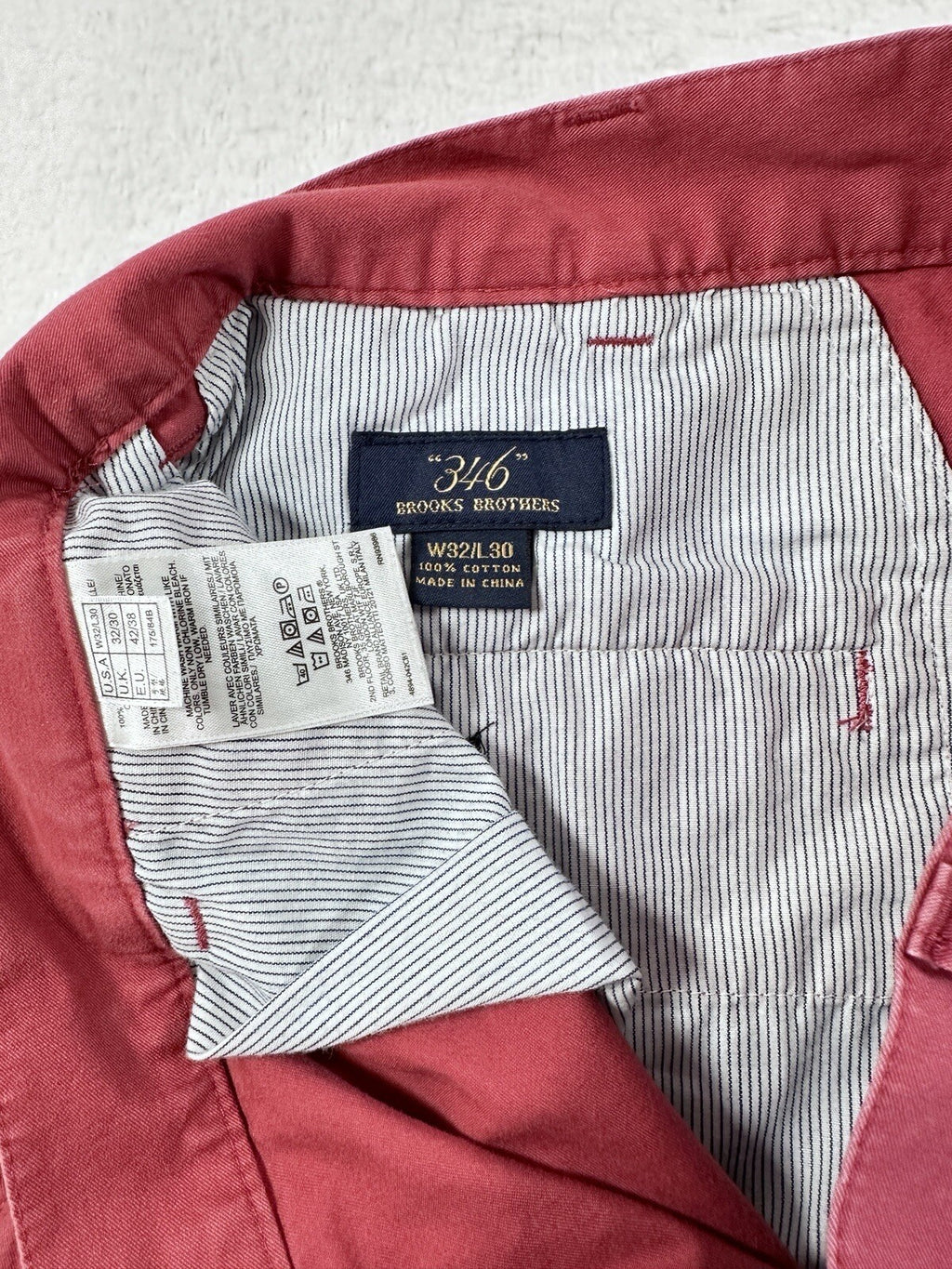 Brooks Brothers 346 Pants 30x29 Pink Cotton Chinos Men’s