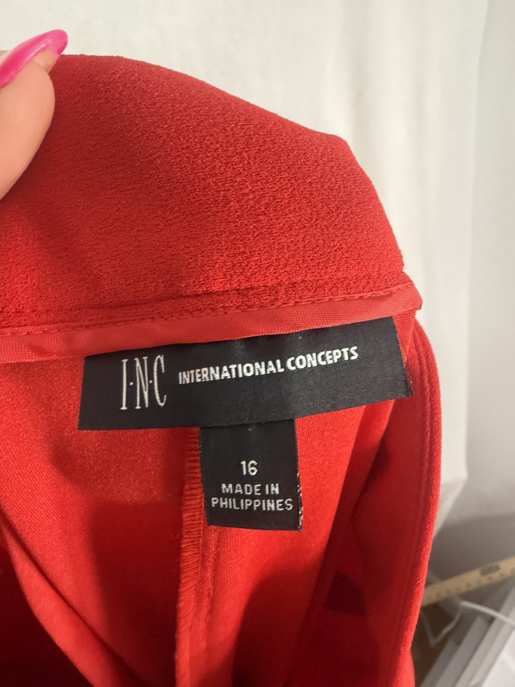 Inc Size 16 Flare Leg Pants Red Womens International Concepts High Low Split