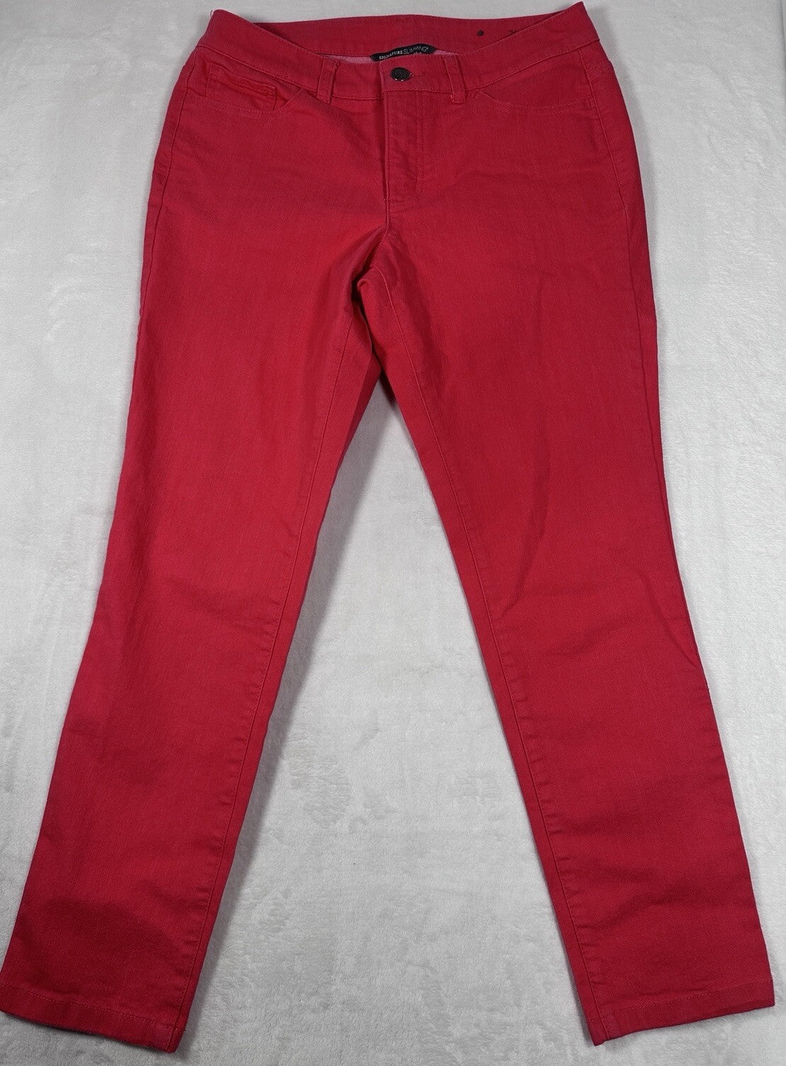 Christopher And Banks Signature Slimming Jeans Size 6 Coral Pink Skinny Denim