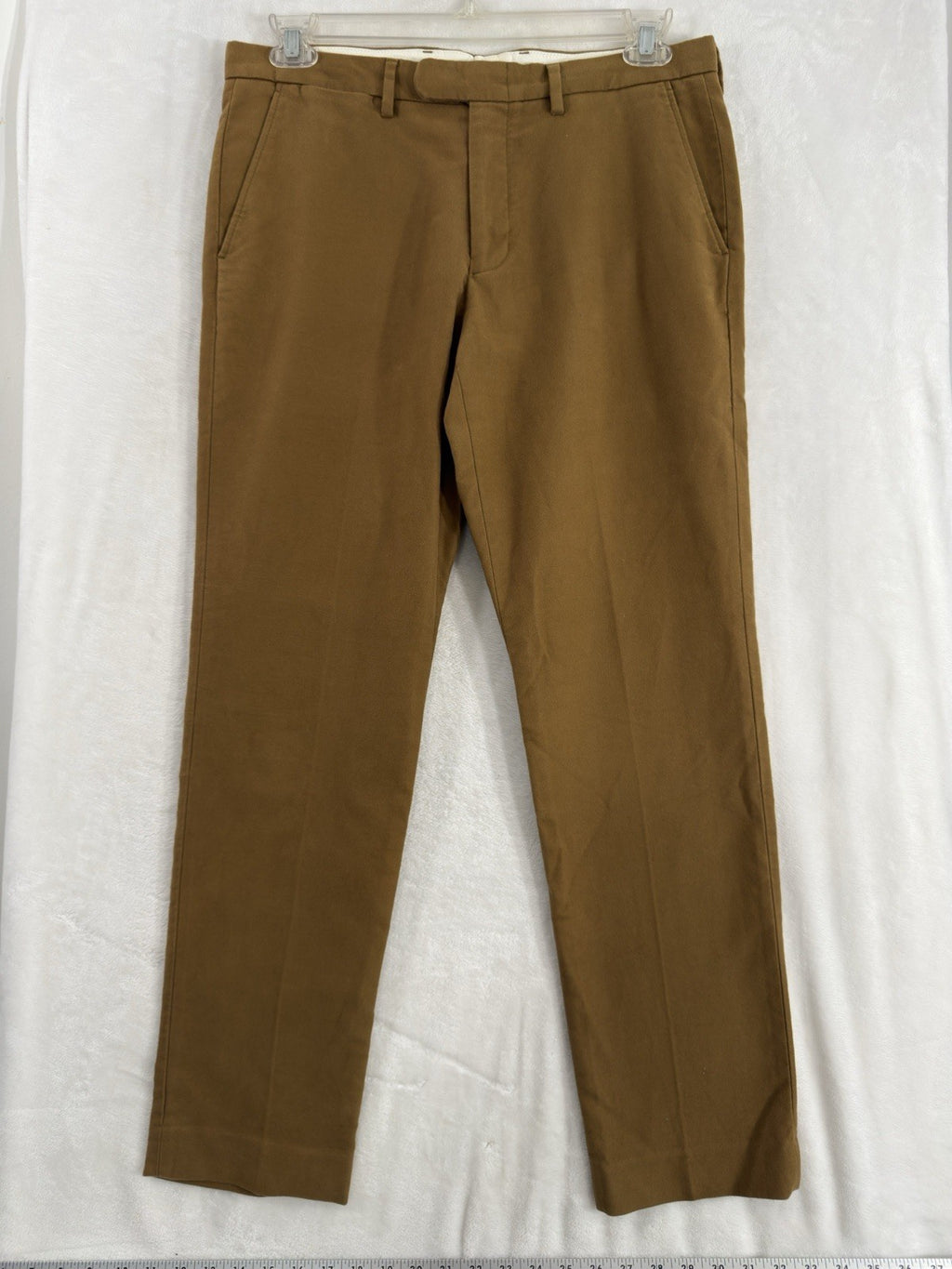J Crew Bowery Slim Pants 32x30 Brown 100% Cotton Trousers Mens