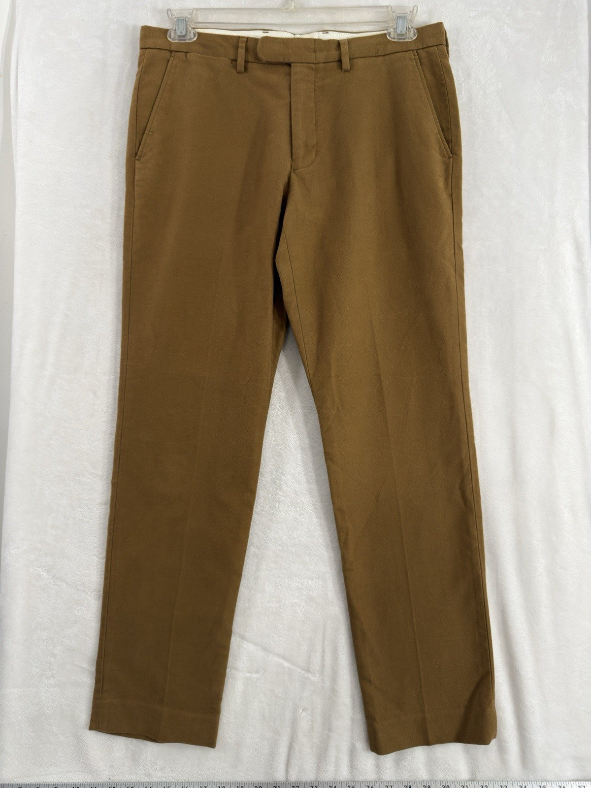 J Crew Bowery Slim Pants 32x30 Brown 100% Cotton Trousers Mens