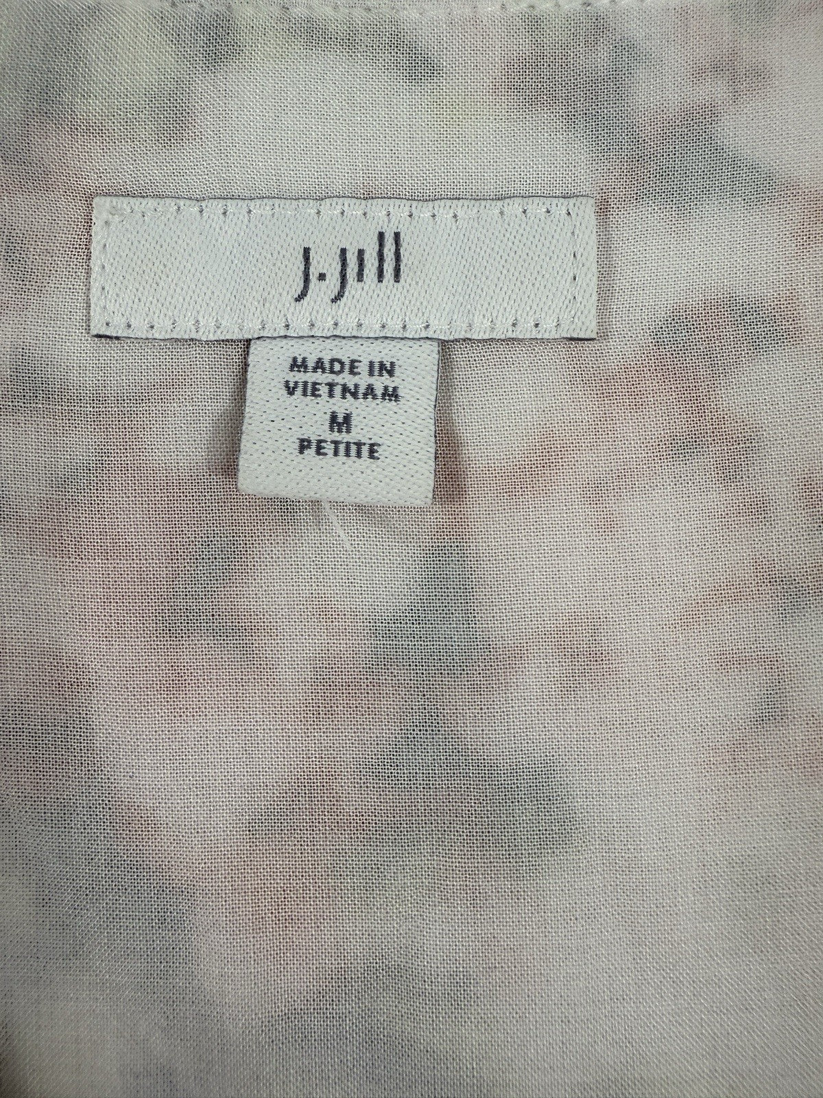 J Jill Midi Dress Medium Petite Pebble Hydrangea Boho Floral Pink Lightweight