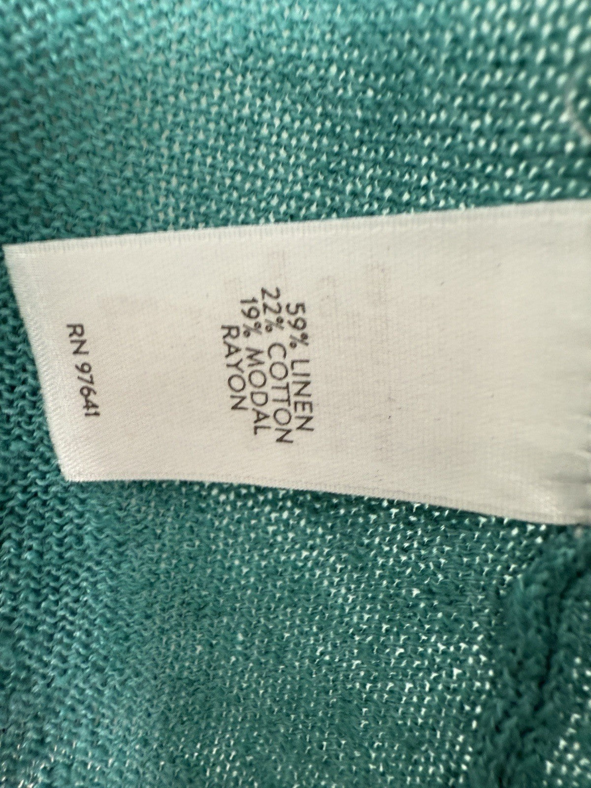 J Jill XL Tall Cardigan Sweater Linen Cotton Blue Green Long Sleeve Womens XLT