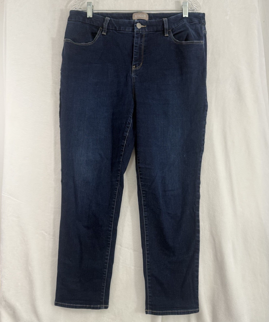 Chicos Size 2 US 12 Jeans Womens Denim Dark Blue