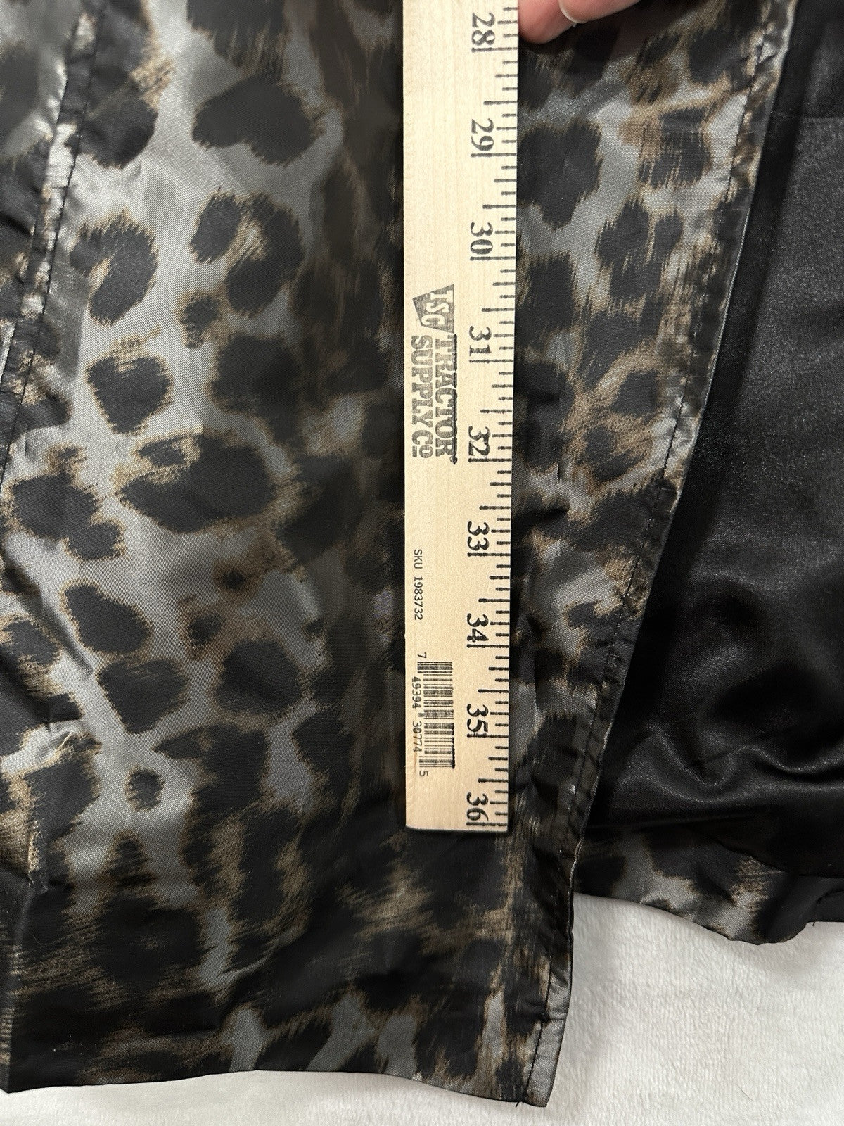 Dennis Basso Jacket Small Animal Print Long Raincoat Womens
