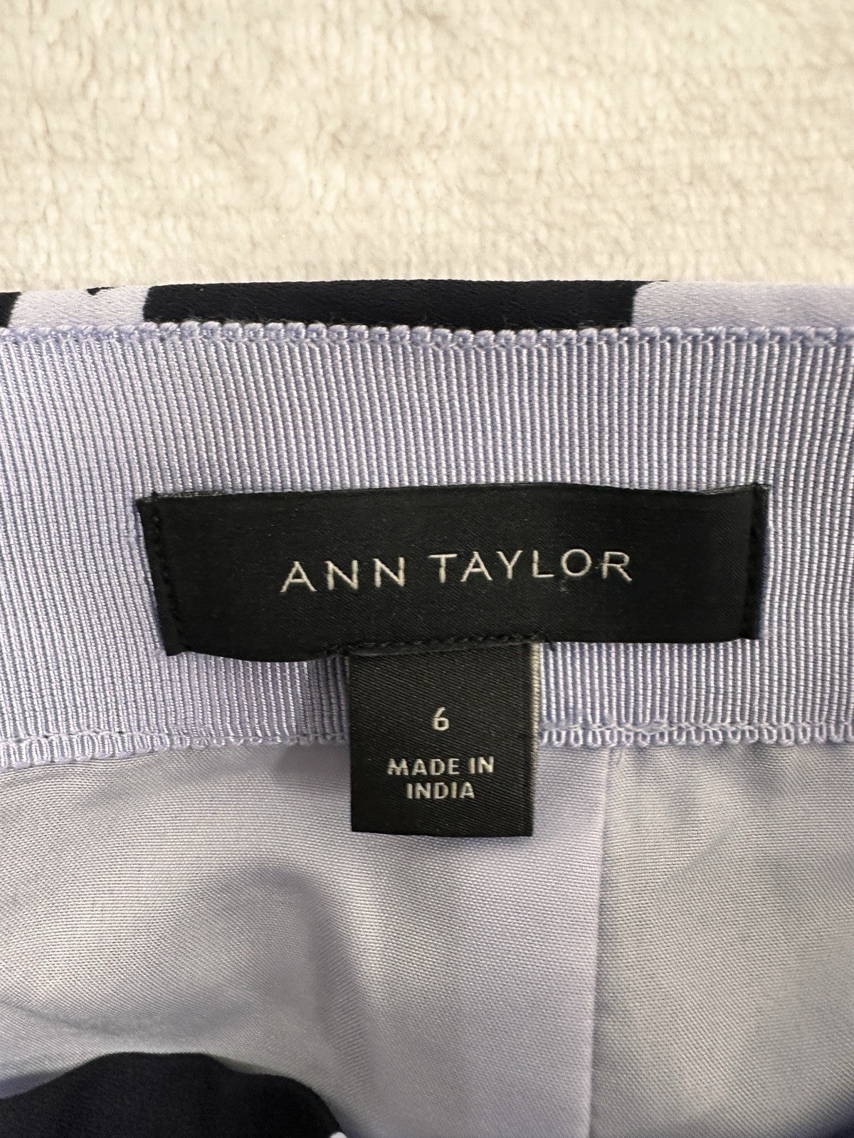 Ann Taylor Faux Wrap Skirt Size 6 Lavender Purple Floral Print Lightweight Women