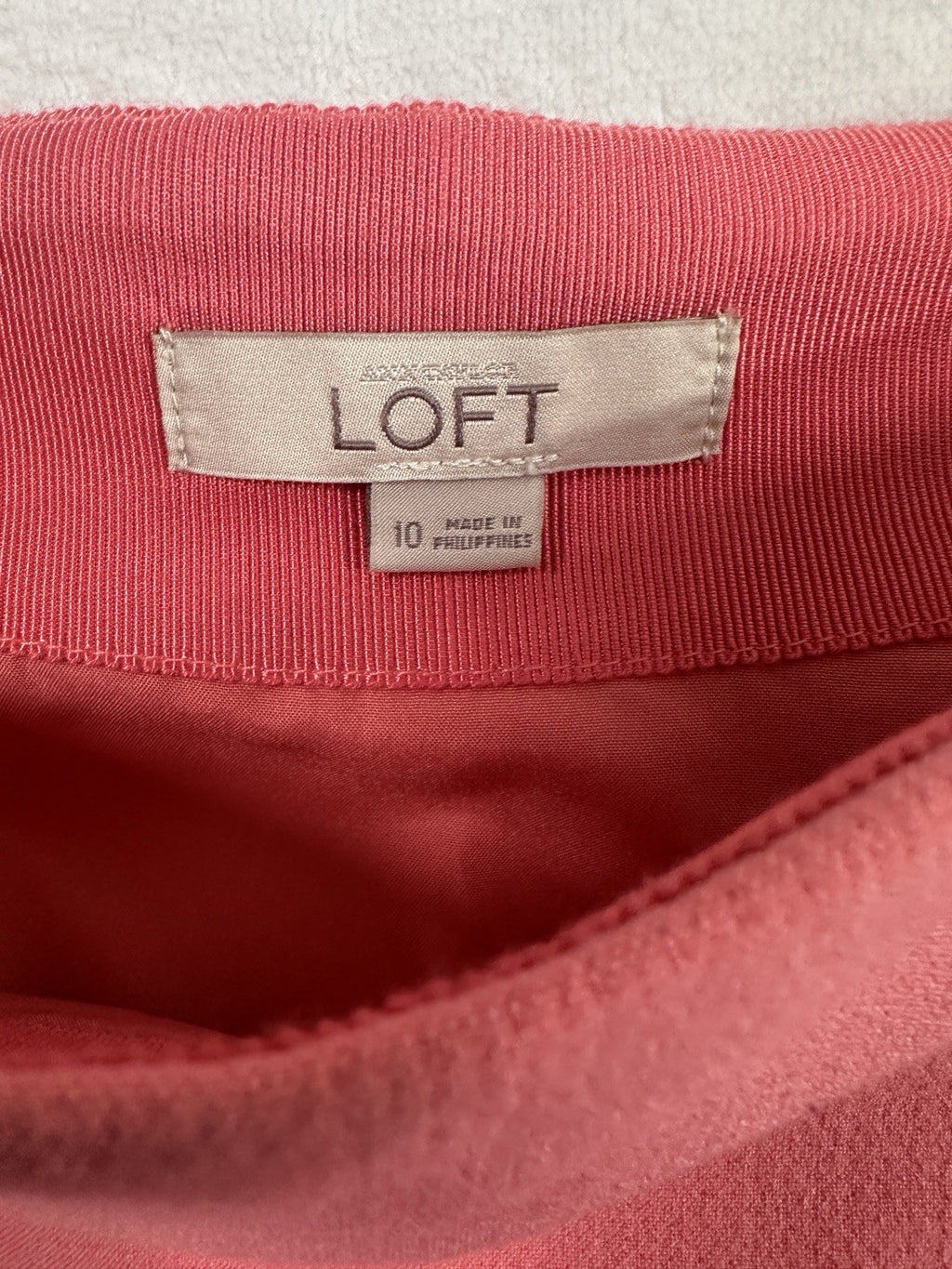 Ann Taylor LOFT Skirt 10 Pink Laser Cut Eyelet A-Line Flare Womens